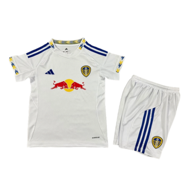 Kids Leeds United Home Kits 2025-26 (Jersey+Shorts)