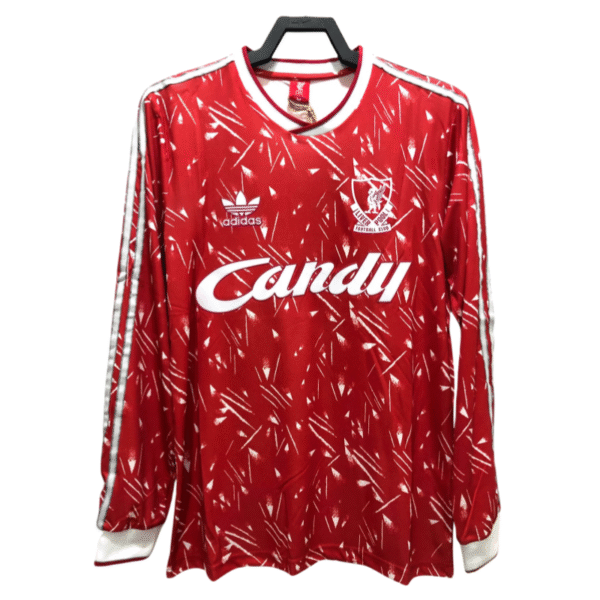 Liverpool Retro Long Sleeve Home Football Shirt 1989/1991