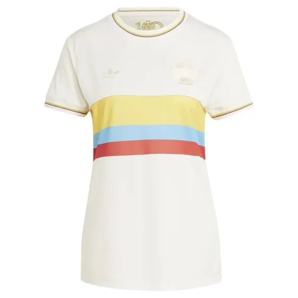Women's Colombia Nation 24-25 100th Anniversary White Soccer Shirt