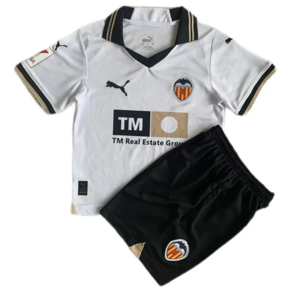 Kids Valencia 2023/24 Home Kit Jersey+Shorts