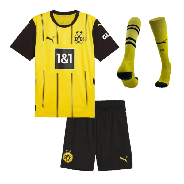 Kids Borussia Dortmund Custom Home Full Soccer Kits 2024-25