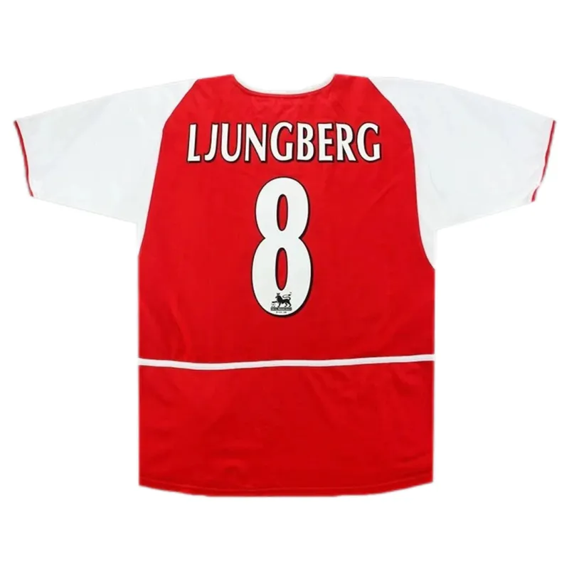 dd5f5729ee 02-04 Arsenal LJUNGBERG #8 Retro Jersey Home - Image 1